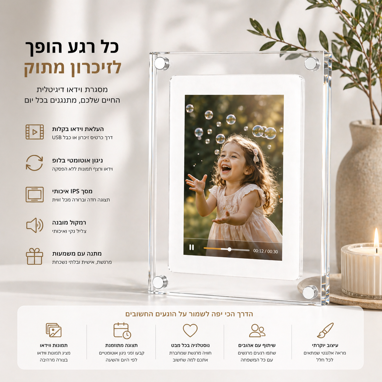מסגרת הווידאו – המתנה המושלמת | NDF GIFT