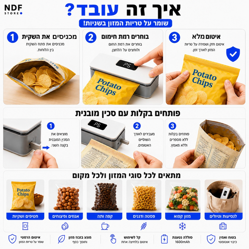 Kitchen Seal Pro אוטם שקיות חכם