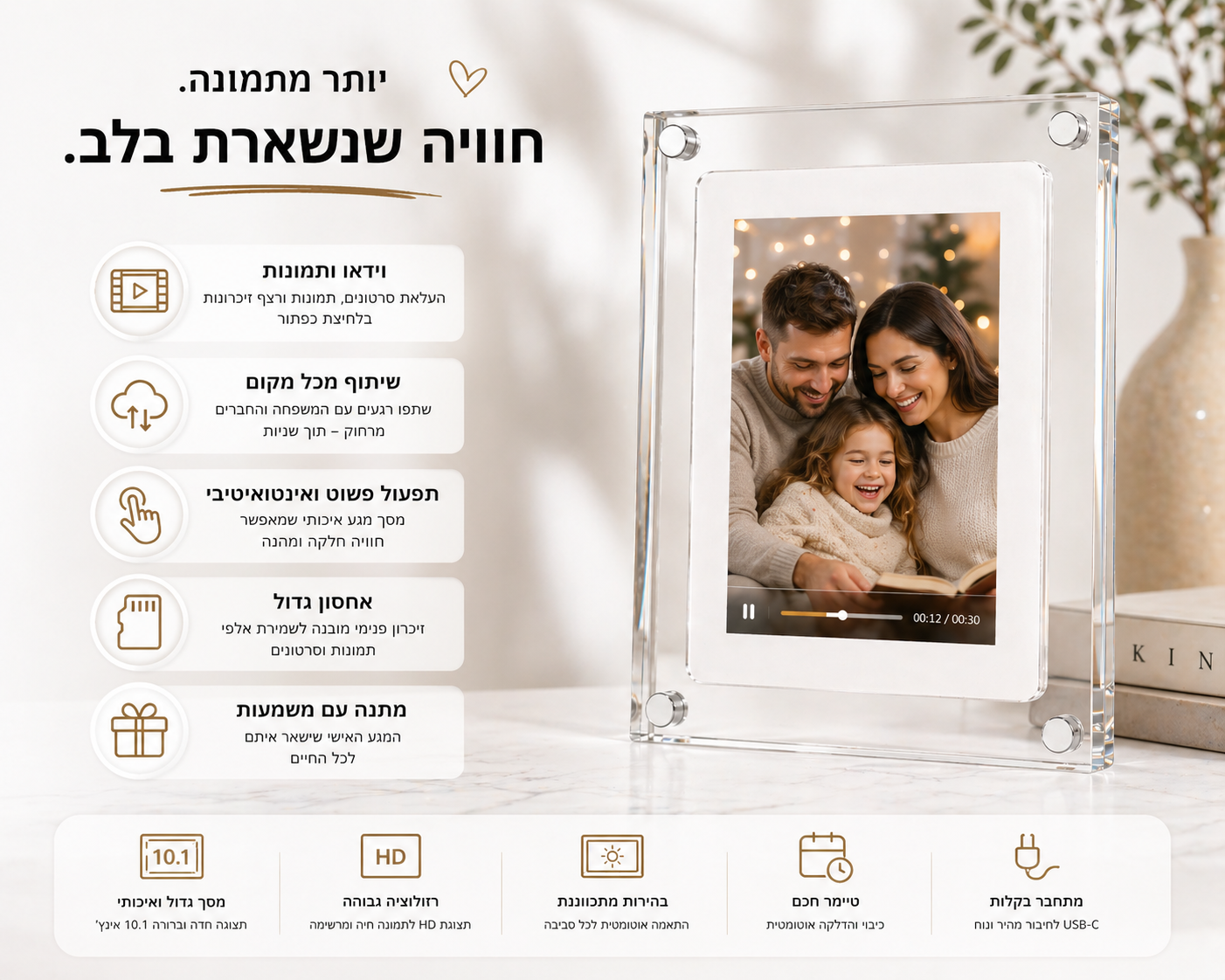 מסגרת הווידאו – המתנה המושלמת | NDF GIFT